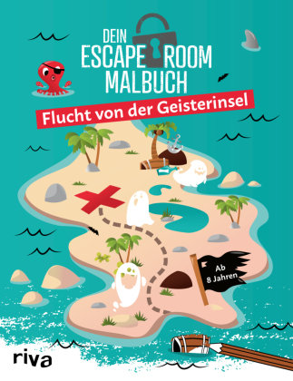 Dein Escape-Room-Malbuch - Flucht von der Geisterinsel Riva Verlag