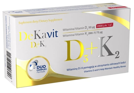 Dekavit D3+K2, suplement diety, 30 kapsułek Diagnosis