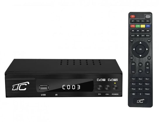 Dekoder DVB-T-2 TV Full HD 1080 z WiFi LXDVB505 programowalny pilot LTC