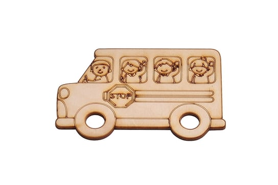 Dekor autobus decoupage - ozdoby z grawerem Zabawki Sensoryczne