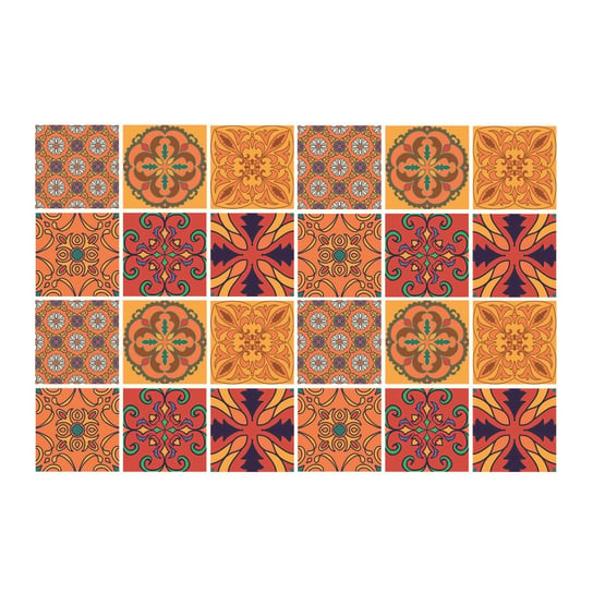 Dekor do kuchni 24szt marokańskie wzory 20x20 cm, Coloray Coloray