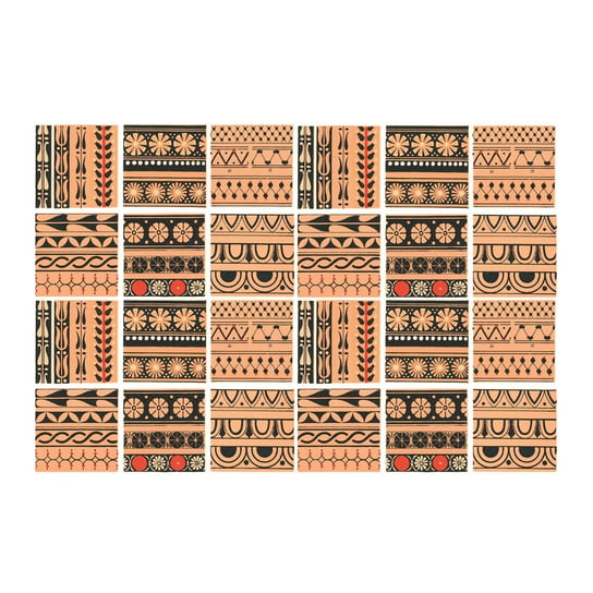 Dekor na kafle mozaika 24szt beżowe wzory 20x20 cm, Coloray Coloray