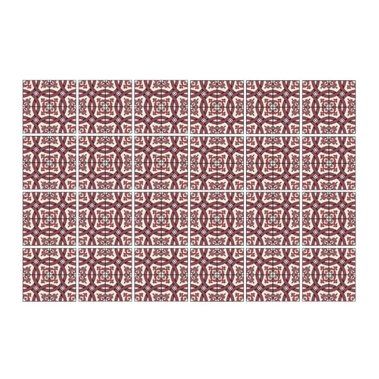 Dekor na kafle mozaika 24szt róż Talavery 20x20 cm, Coloray Coloray