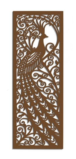 Dekor ścienny ORNAMENTI Art Nouveau Style Paw, ciemnobrązowy, 30x82 cm ORNAMENTI