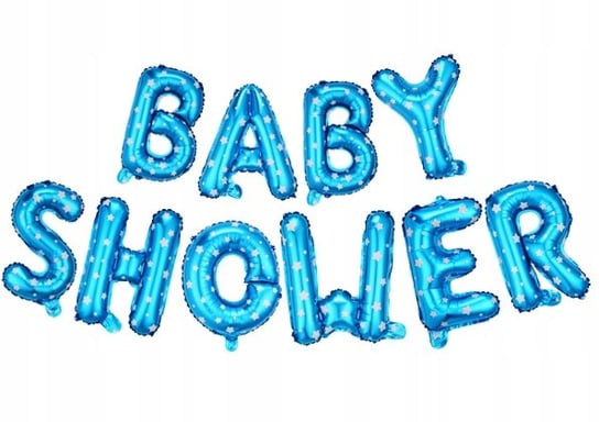 Dekoracja Baby Shower Napis Banner Balony Niebieski Inna marka