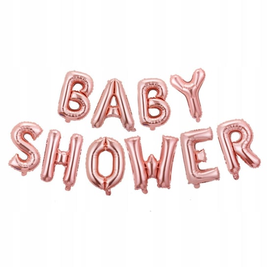 Dekoracja Baby Shower Napis Banner Balony Różowy Inna marka