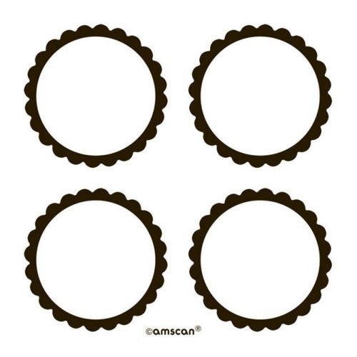 Dekoracja Bufetu - Etykieta Candy Bar czarna 20 sztuk Amscan