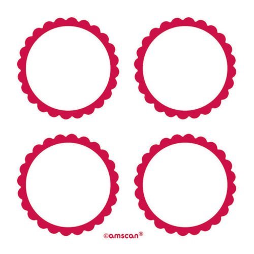 Dekoracja Bufetu - Etykieta Candy Bar różowa fuksja 20 sztuk Amscan