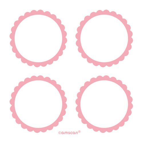 Dekoracja Bufetu - Etykieta Candy Bar różowa jasna 20 sztuk Amscan