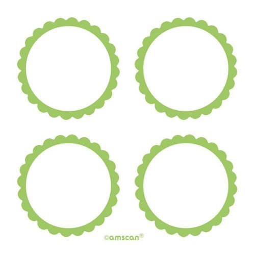 Dekoracja Bufetu - Etykieta Candy Bar zielona 20 sztuk Amscan
