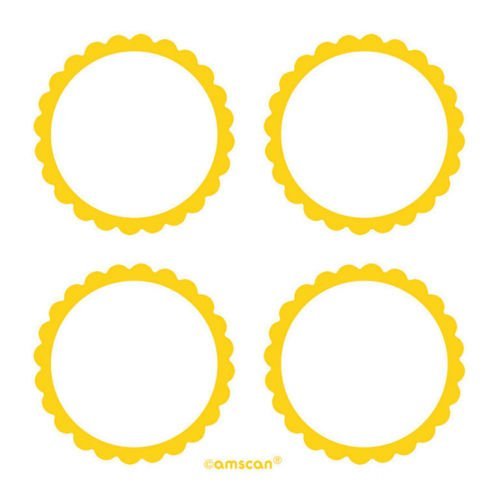 Dekoracja Bufetu - Etykieta Candy Bar żółta 20 sztuk Amscan