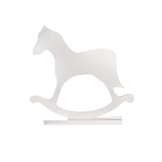 Dekoracja DEKORIA Rocking Horse, biała, 26,5x6x25,5 cm Dekoria