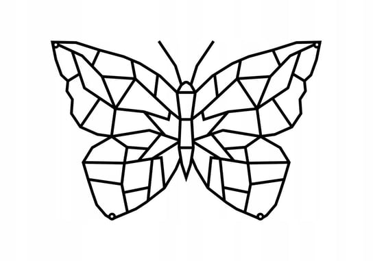 Dekoracja geometryczna ścienna Motyl 50 cm czarny matowy Inna marka