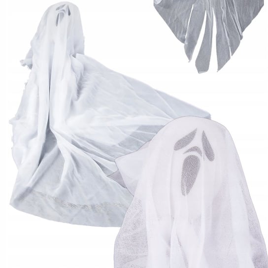 Dekoracja halloween wisząca ozdoba duch biała krzyk szkielet zjawa 65cm VERK GROUP