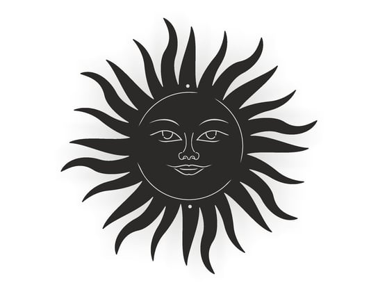 Dekoracja metalowa ścienna Słońce 60 cm biały matowy Inna marka