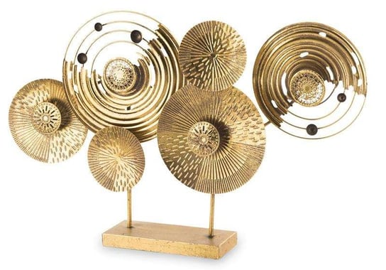Dekoracja Metalowa Stojąca Figurka Złote Koła 86Cm Art-Pol