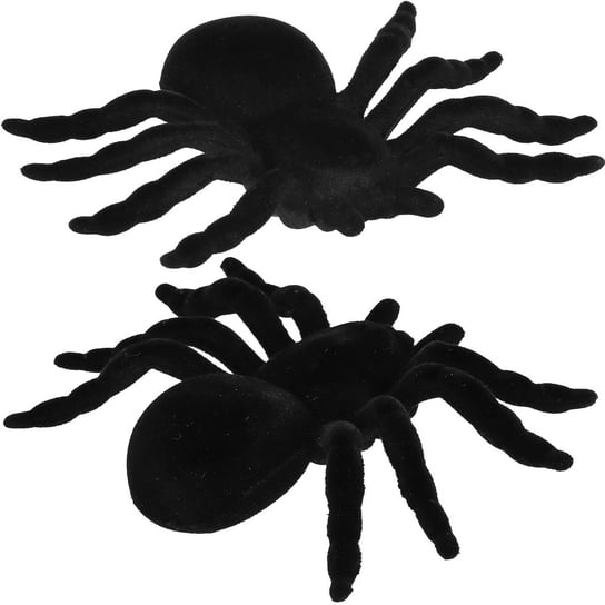 Dekoracja na Halloween pająki dekoracyjne 2 szt. włochata tarantula Springos