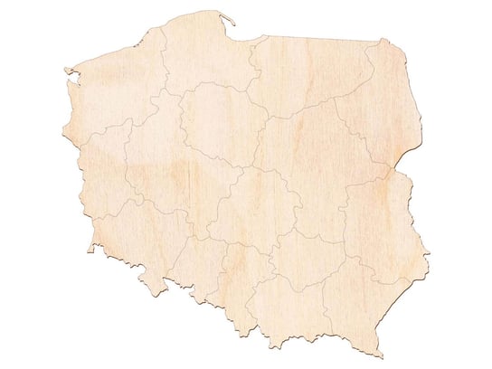 Dekoracja na ścianę Mapa Polski z województwami Congee.pl