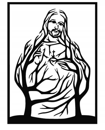 Dekoracja Obraz 3D Jezusa Miłosiernego Drzewo B125 Inna marka