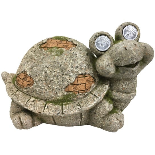 Dekoracja ogrodowa lampa solarna kamień żółw Saska Garden