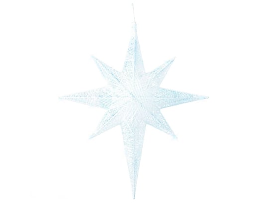 Dekoracja ogrodowa wisząca LED gwiazda 67 cm biała OSMA Beliani