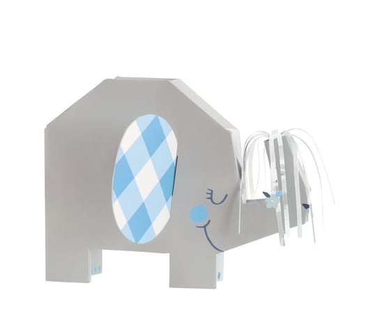 Dekoracja Papierowa Na Stół Floral Elephant, Niebieska Unique Party