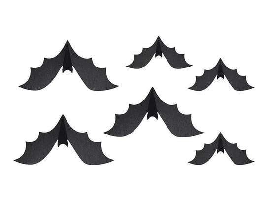 Dekoracja papierowa nietoperze czarna halloween PartyDeco