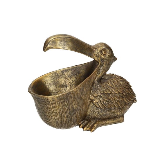 Dekoracja Pelican 19cm antique gold, 11 x 23 x 19 cm Dekoria