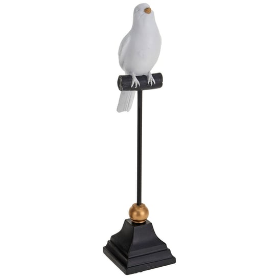 Dekoracja ptak na podstawce HOME, biały, 7x10x34 cm Home Styling Collection