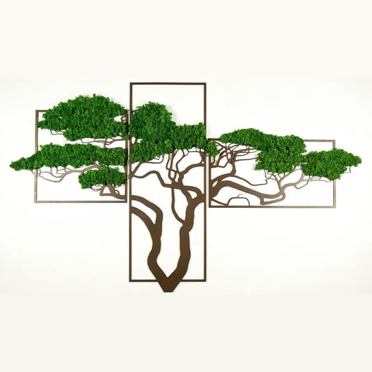 Dekoracja Sawanna Drzewo Tryptyk120X75Cm - Mech Chrobotek ArtOnly