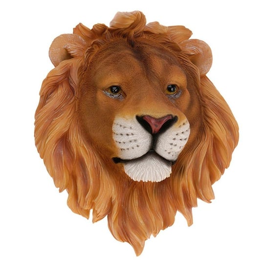 Dekoracja ścienna 3D HOME STYLING COLLECTION, Głowa lwa, brązowa Home Styling Collection