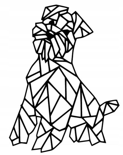 Dekoracja Ścienna 3D Obraz Pies Geometryczny L148 Inna marka
