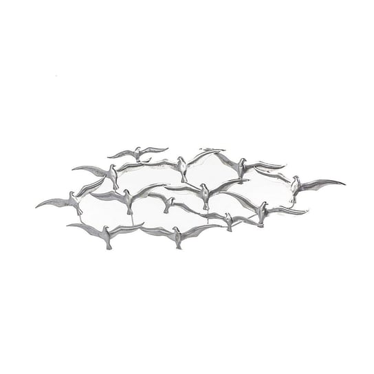 Dekoracja ścienna Birds Silver, 163 x 4 x 59 cm Dekoria