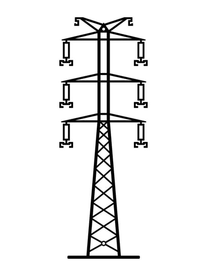 Dekoracja ścienna metalowa Słup energetyczny DES090 70 cm czarny matowy Inna marka