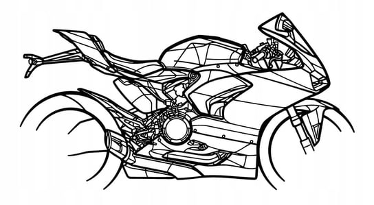 DEKORACJA ścienna Obraz Motocykl Ducati Panigale V2 Bayliss 135x72 cm WrapFactory Dekoracje