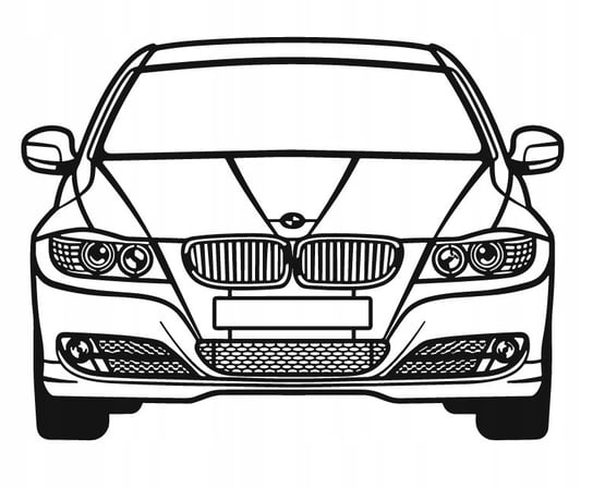 DEKORACJA ścienna Obraz Samochód BMW 2009 E90 FRONT VIEW 60x44 cm WrapFactory Dekoracje