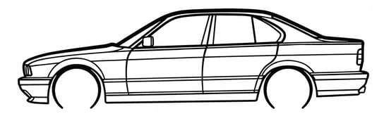 DEKORACJA ścienna Obraz samochód BMW E34 M5 60x17 cm WrapFactory Dekoracje