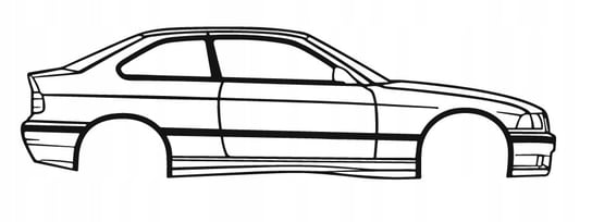 DEKORACJA ścienna Obraz Samochód BMW E36 COMPACT 135x39 cm WrapFactory Dekoracje