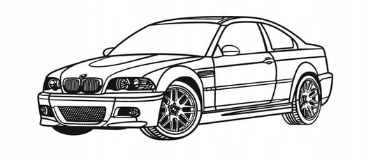 DEKORACJA ścienna Obraz Samochód BMW E46 PERSPECTIVE 135x57 cm WrapFactory Dekoracje