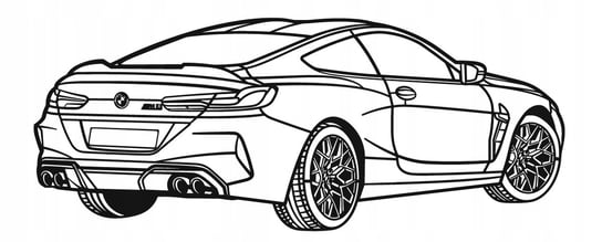 DEKORACJA ścienna Obraz Samochód BMW M8 COMPETITION PERSPECTIVE 2020 90x36 cm WrapFactory Dekoracje