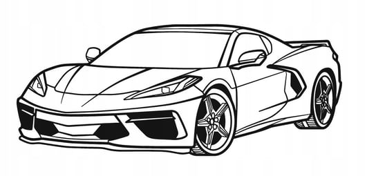 DEKORACJA ścienna Obraz Samochód CHEVROLET CORVETTE C8 PERSPECTIVE 60x24 cm WrapFactory Dekoracje