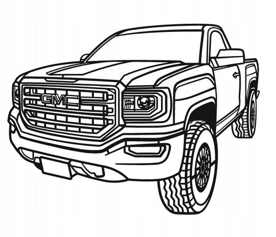 DEKORACJA ścienna Obraz Samochód GMC SIERRA PERSPECTIVE 2016 112x85 cm WrapFactory Dekoracje