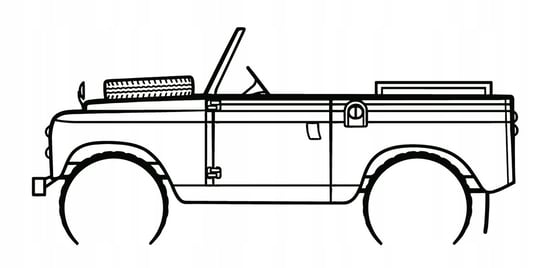 DEKORACJA ścienna Obraz Samochód Land Rover 2A 1962 135x60 cm WrapFactory Dekoracje