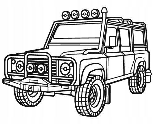 DEKORACJA ścienna Obraz Samochód LAND ROVER DEFENDER 110 PERSPECTIVE 90x66 cm WrapFactory Dekoracje