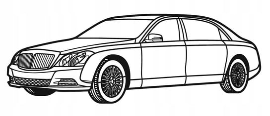 DEKORACJA ścienna Obraz Samochód MAYBACH 62S PERSPECTIVE 135x48 cm WrapFactory Dekoracje