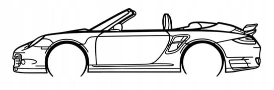 DEKORACJA ścienna Obraz samochód Porsche 911 Model 997 Turbo 90x25 cm WrapFactory Dekoracje