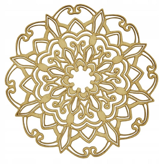Dekoracja ścienna obraz z drewna 40 cm Mandala ażurowa wzór 3 gr.5 mm Inna marka