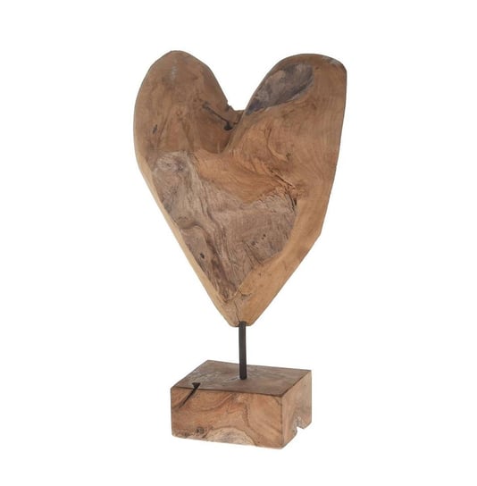 Dekoracja serce z drewna tekowego, 41 cm Tajemniczy ogród