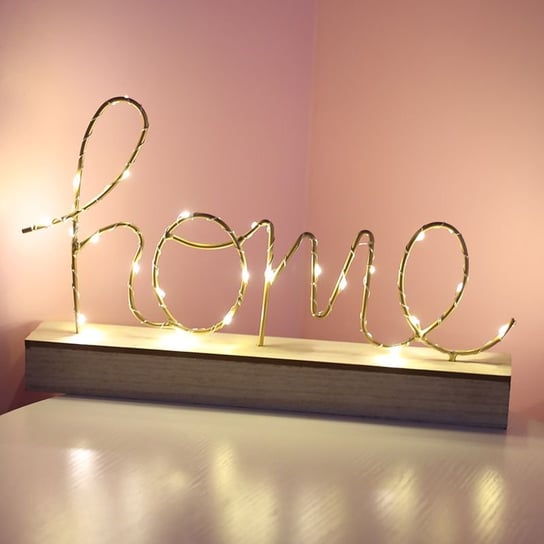 Dekoracja stojąca "HOME" z oświetleniem LED HEDO