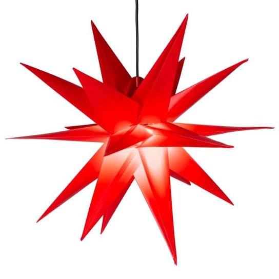 Dekoracja świąteczna - gwiazda z zegarem 1 LED, 55 cm, czer. Nexos